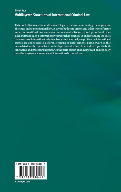 Produktbild: Multilayered Structures of International Criminal Law