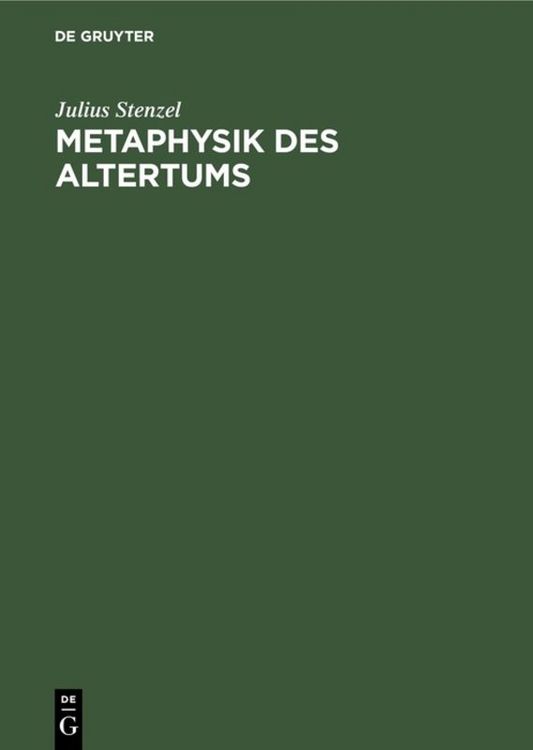 Produktbild: Metaphysik des Altertums