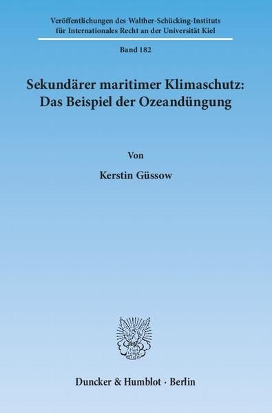 Produktbild: Sekund&auml;rer maritimer Klimaschutz: Das Beispiel der Ozeand&uuml;ngung.