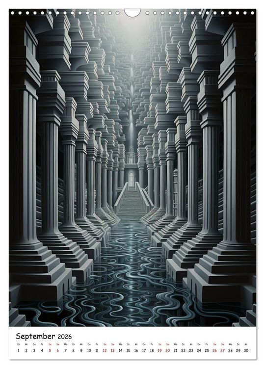 Produktbild: Abstrakte Illusionen (Wandkalender 2026 DIN A3 hoch), CALVENDO Monatskalender