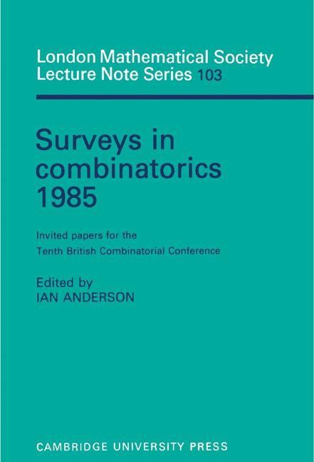 Produktbild: Surveys in Combinatorics 1985
