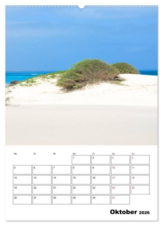 Produktbild: Boa Vista - die &bdquo;Perle&ldquo; der Kapverden (Wandkalender 2026 DIN A2 hoch), CALVENDO Monatskalender