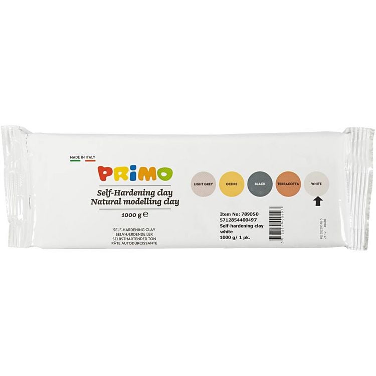 Produktbild: Creativ Company Selbsth&auml;rtender Ton, Wei&szlig;, 1000 g