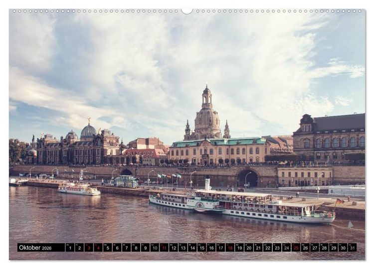 Produktbild: Dresden Die Perle an der Elbe (hochwertiger Premium Wandkalender 2026 DIN A2 quer), Kunstdruck in Hochglanz