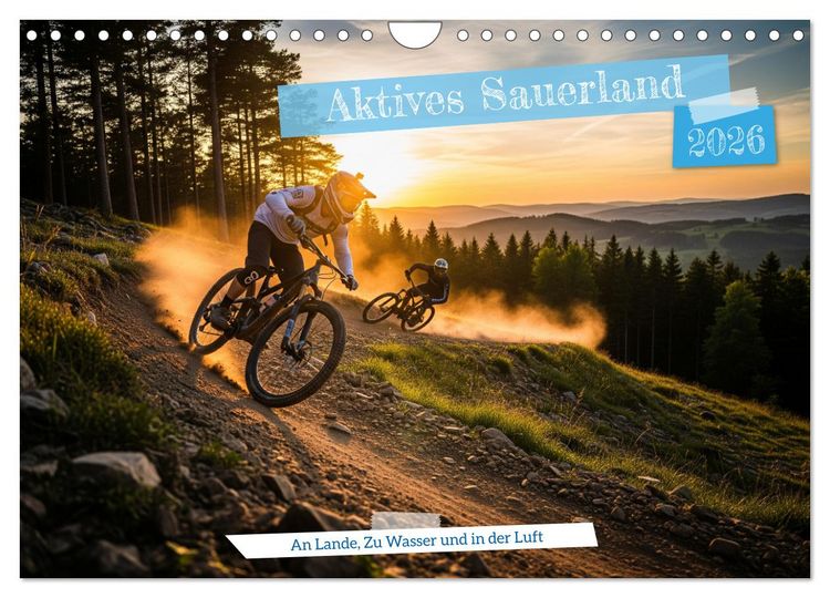 Produktbild: Aktives Sauerland (Wandkalender 2026 DIN A4 quer), CALVENDO Monatskalender