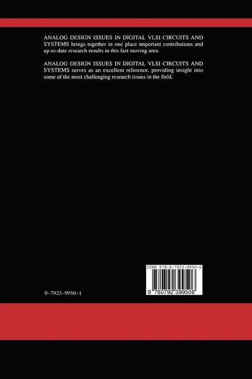Produktbild: Analog Design Issues in Digital VLSI Circuits and Systems