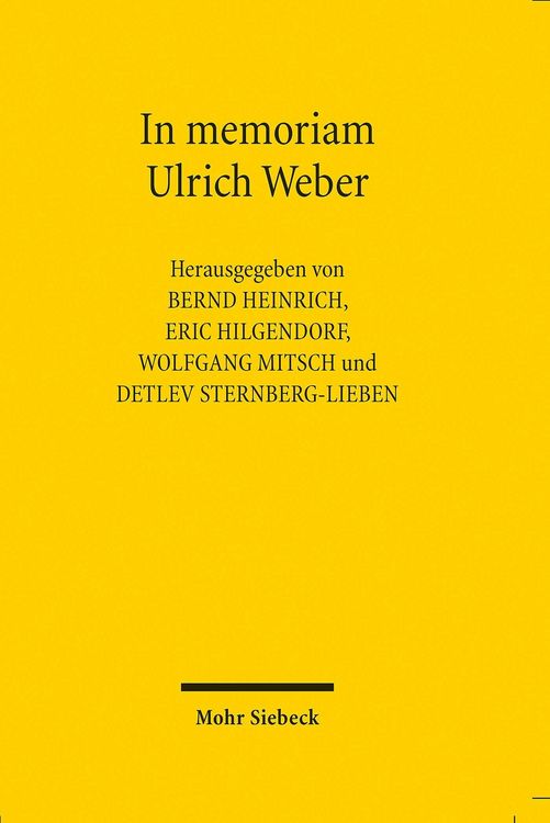 Produktbild: In memoriam Ulrich Weber