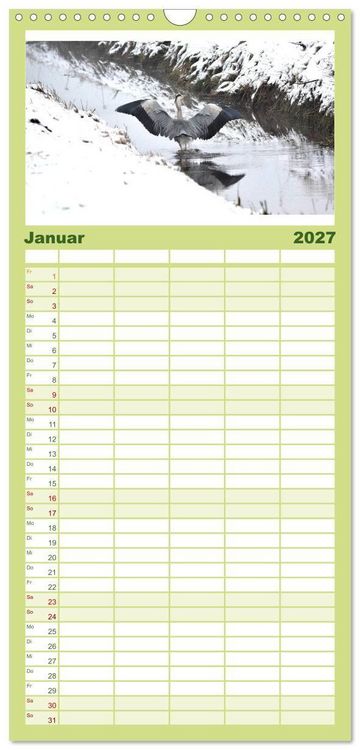 Produktbild: Familienplaner 2027 - Unser Land im Norden mit 5 Spalten (Wandkalender, 21 x 45 cm) CALVENDO