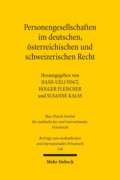 Produktbild: Personengesellschaften im deutschen, &ouml;sterreichischen und schweizerischen Recht