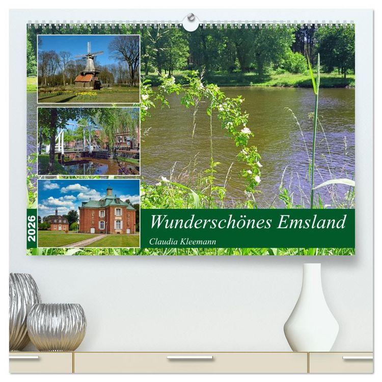 Produktbild: Wundersch&ouml;nes Emsland (hochwertiger Premium Wandkalender 2026 DIN A2 quer), Kunstdruck in Hochglanz
