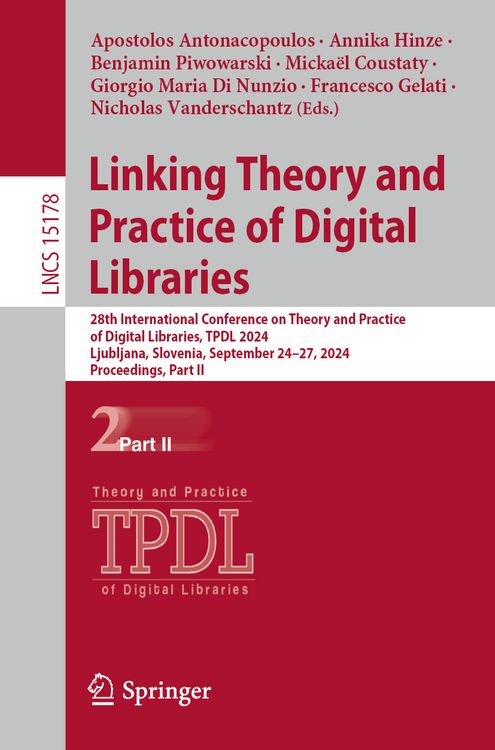 Produktbild: Linking Theory and Practice of Digital Libraries