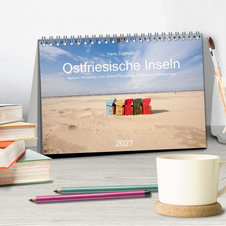 Produktbild: Ostfriesische Inseln (Tischkalender 2027 DIN A5 quer), CALVENDO Monatskalender