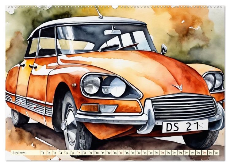 Produktbild: Oldtimer - Kultmodelle aus den 1960er Jahren (Wandkalender 2026 DIN A2 quer), CALVENDO Monatskalender