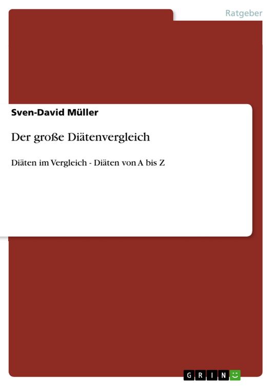 Produktbild: Der gro&szlig;e Di&auml;tenvergleich