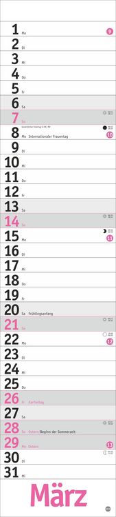Produktbild: Langplaner, pink 2027