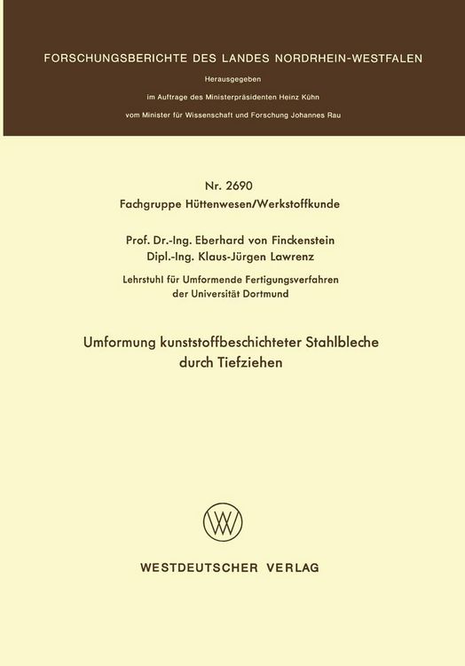 Produktbild: Umformung kunststoffbeschichteter Stahlbleche durch Tiefziehen