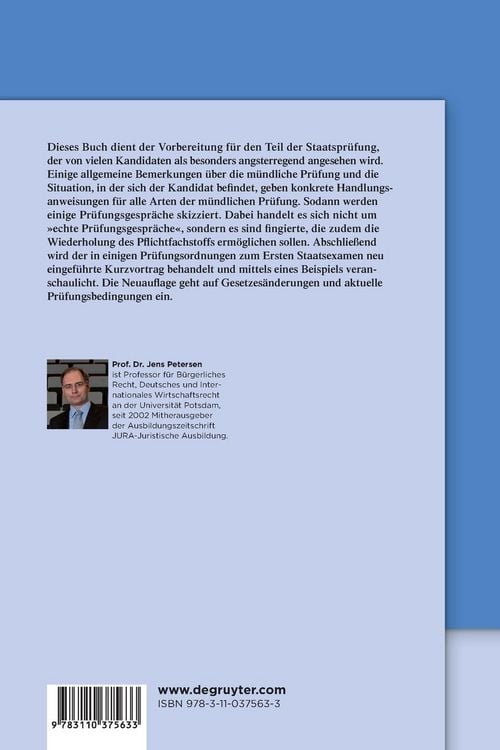 Produktbild: Die m&uuml;ndliche Pr&uuml;fung im ersten juristischen Staatsexamen