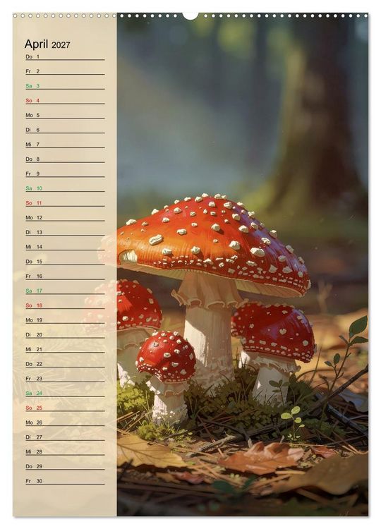 Produktbild: Pilze wie im M&auml;rchen (Wandkalender 2027 DIN A2 hoch), CALVENDO Monatskalender