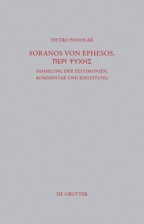 Produktbild: Soranos von Ephesos, Peri psyches