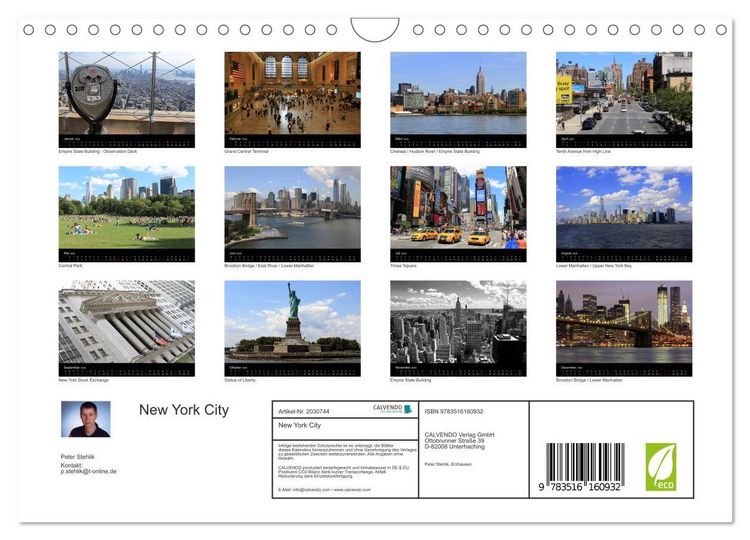 Produktbild: New York City (Wandkalender 2026 DIN A4 quer), CALVENDO Monatskalender