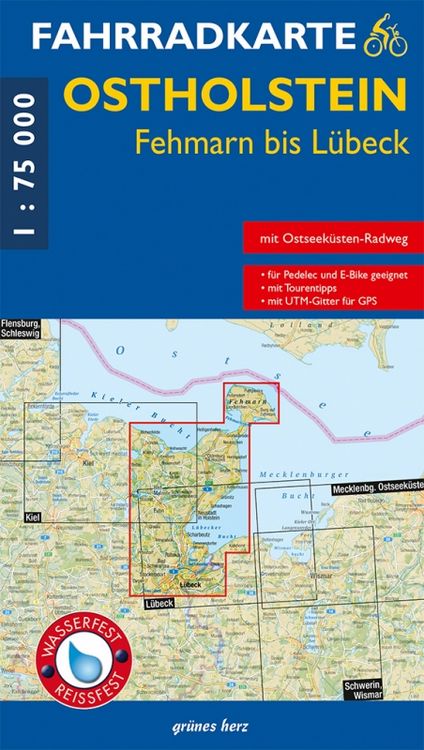 Produktbild: Fahrradkarte Ostholstein, Fehmarn bis L&uuml;beck
