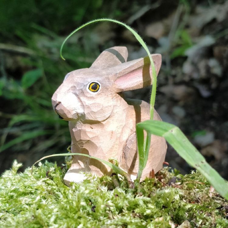 Produktbild: Wudimals A040702 - Hase, Hare, handgeschnitzt aus Holz