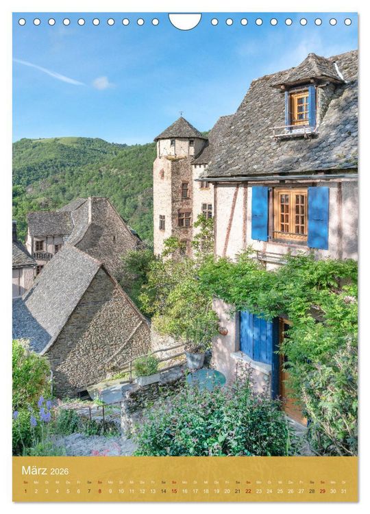 Produktbild: Conques - Via Podiensis (Wandkalender 2026 DIN A4 hoch), CALVENDO Monatskalender