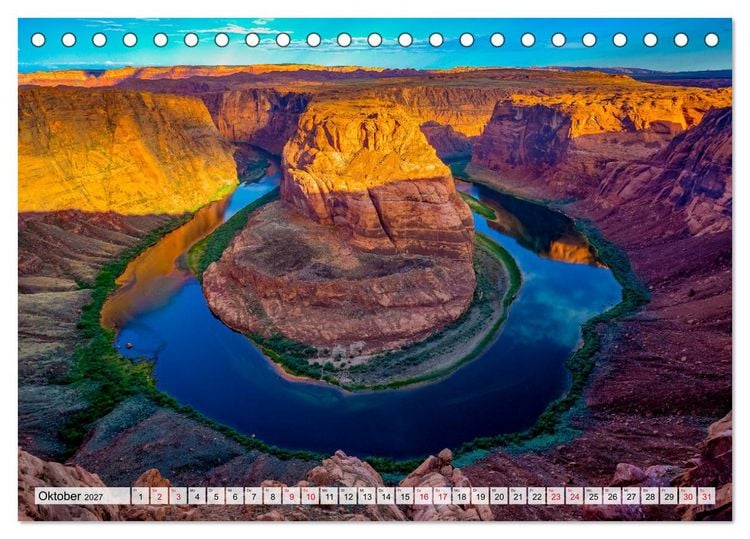 Produktbild: Sehnsuchts Landschaften im Amerikanischen Westen (Tischkalender 2027 DIN A5 quer), CALVENDO Monatskalender