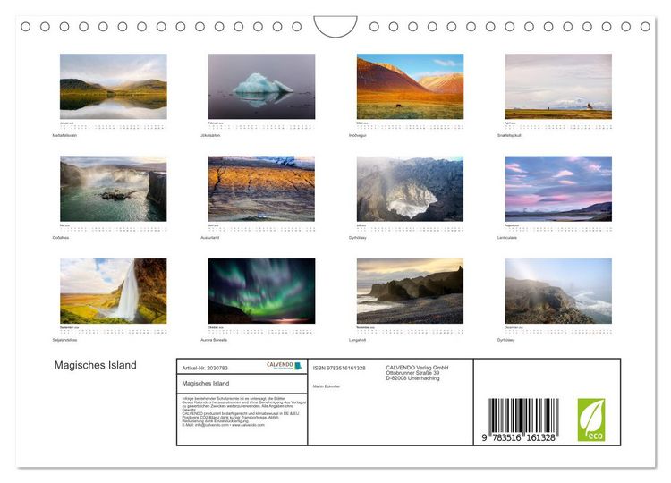 Produktbild: Magisches Island (Wandkalender 2026 DIN A4 quer), CALVENDO Monatskalender