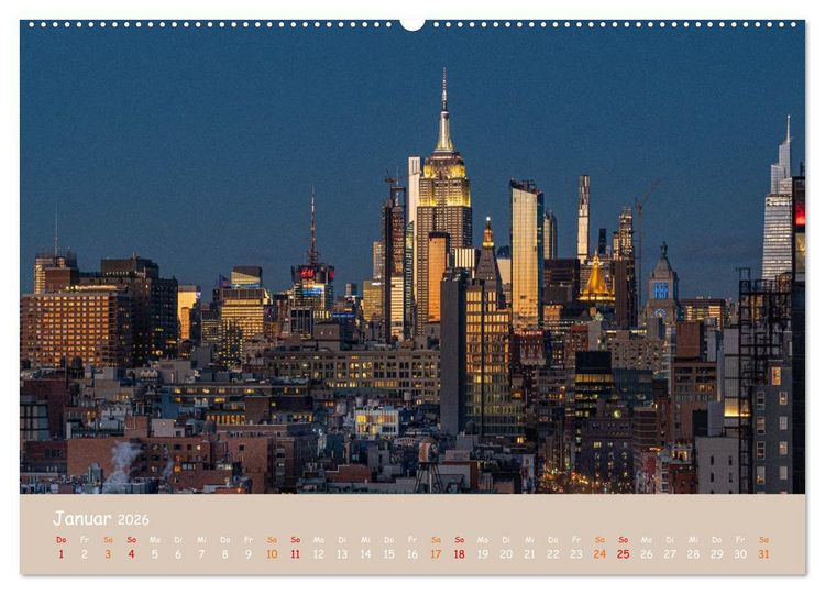 Produktbild: City Lights &ndash; New York im Fokus (hochwertiger Premium Wandkalender 2026 DIN A2 quer), Kunstdruck in Hochglanz