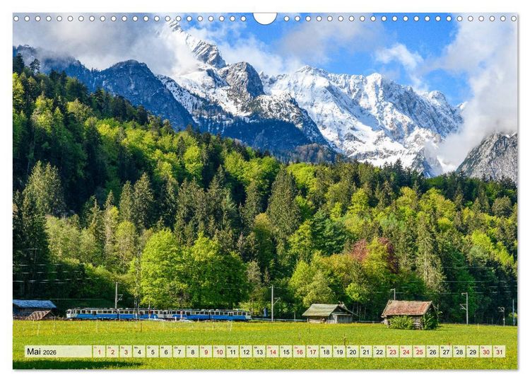 Produktbild: Unterwegs im Werdenfelser Land (Wandkalender 2026 DIN A3 quer), CALVENDO Monatskalender