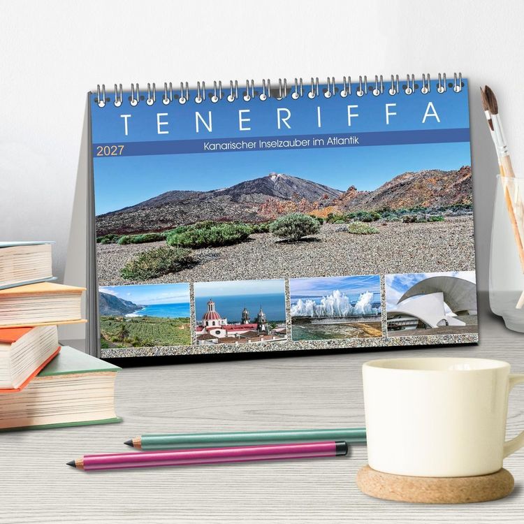 Produktbild: TENERIFFA Kanarischer Inselzauber im Atlantik (Tischkalender 2027 DIN A5 quer), CALVENDO Monatskalender