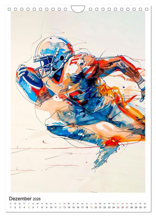 Produktbild: American Football - tolle Momente (Wandkalender 2026 DIN A4 hoch), CALVENDO Monatskalender