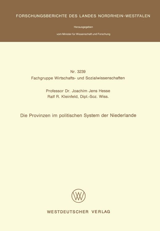 Produktbild: Die Provinzen im politischen System der Niederlande