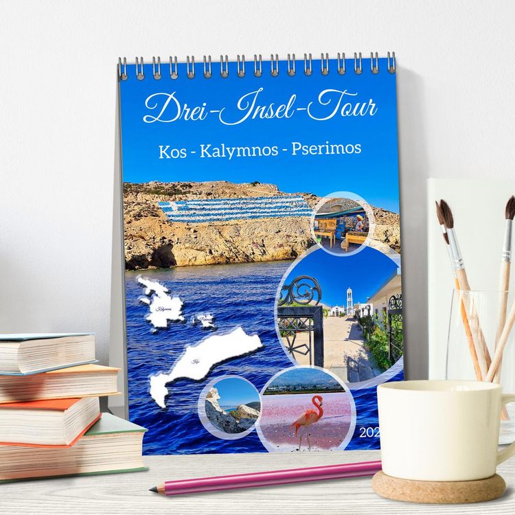 Produktbild: Drei-Insel-Tour (Tischkalender 2026 DIN A5 hoch), CALVENDO Monatskalender
