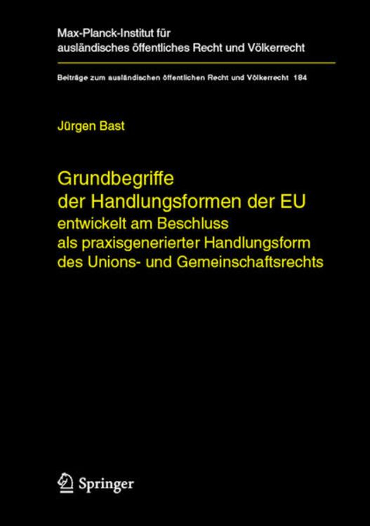 Produktbild: Grundbegriffe der Handlungsformen der EU