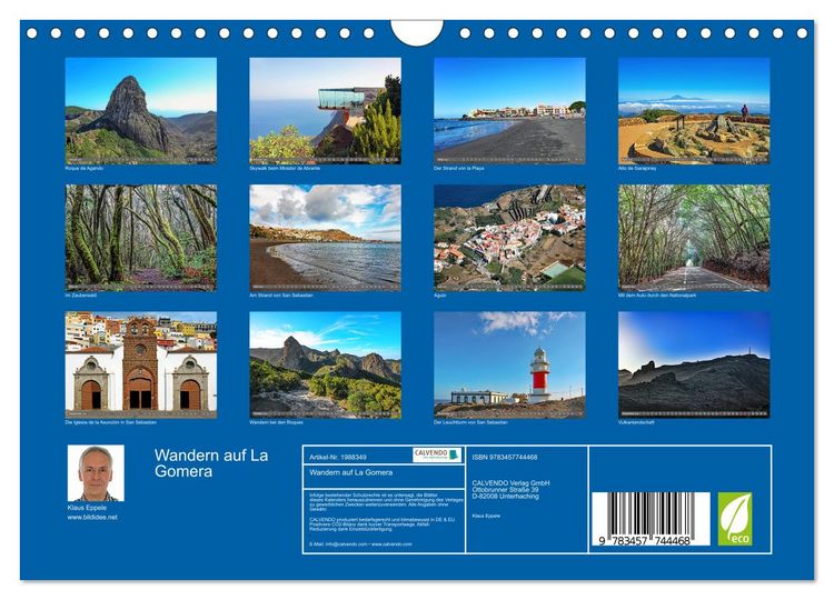 Produktbild: Wandern auf La Gomera (Wandkalender 2026 DIN A4 quer), CALVENDO Monatskalender