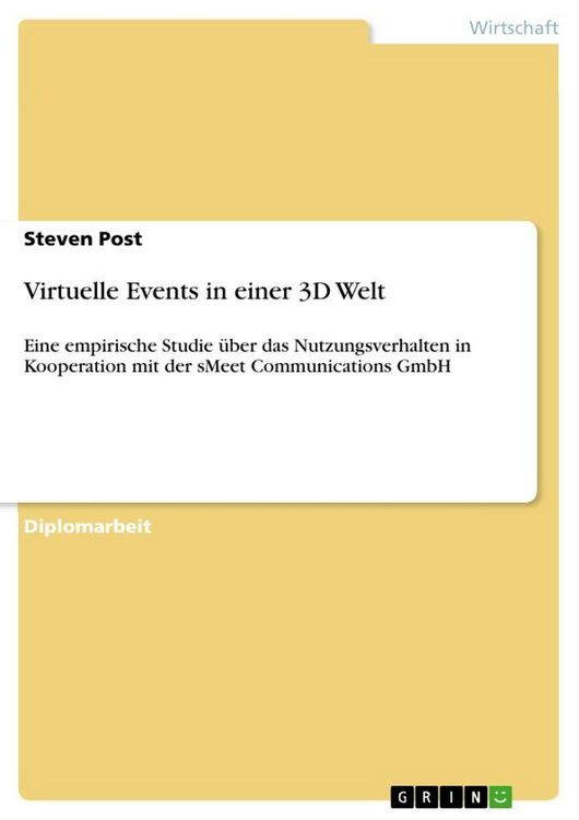 Produktbild: Virtuelle Events in einer 3D Welt