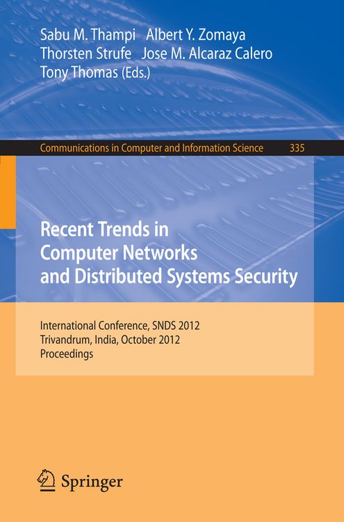 Produktbild: Recent Trends in Computer Networks and Distributed Systems Security