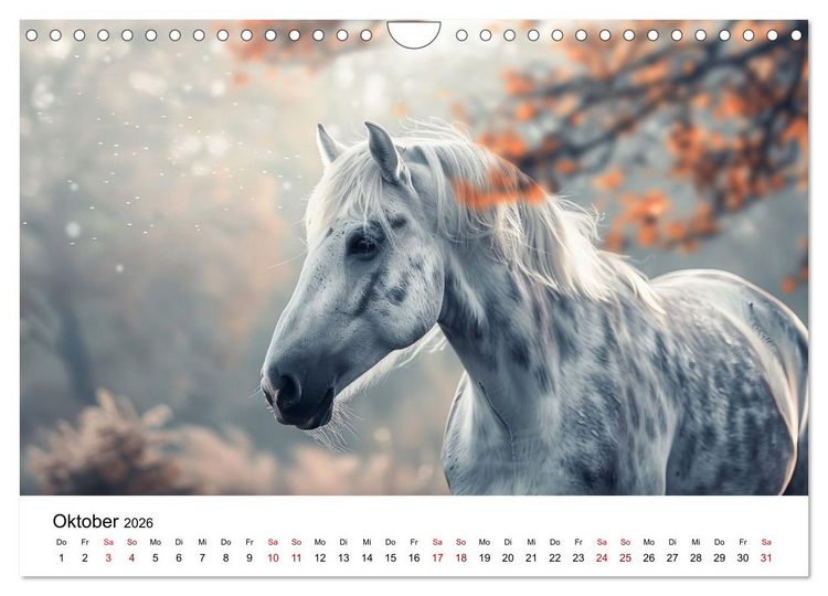 Produktbild: Wilde M&auml;hnen: Ein Jahr mit Pferden (Wandkalender 2026 DIN A4 quer), CALVENDO Monatskalender