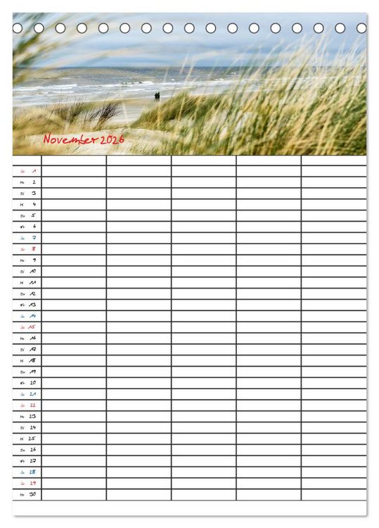 Produktbild: JUIST - DIE NORDSEEINSEL (Tischkalender 2026 DIN A5 hoch), CALVENDO Monatskalender