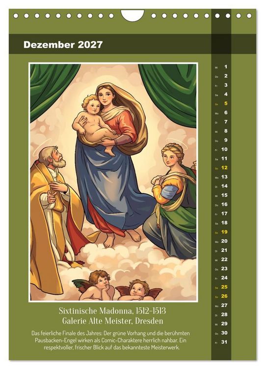 Produktbild: Raffael 2.0, Renaissance-Madonnen als Graphic Novel (Wandkalender 2027 DIN A4 hoch), CALVENDO Monatskalender