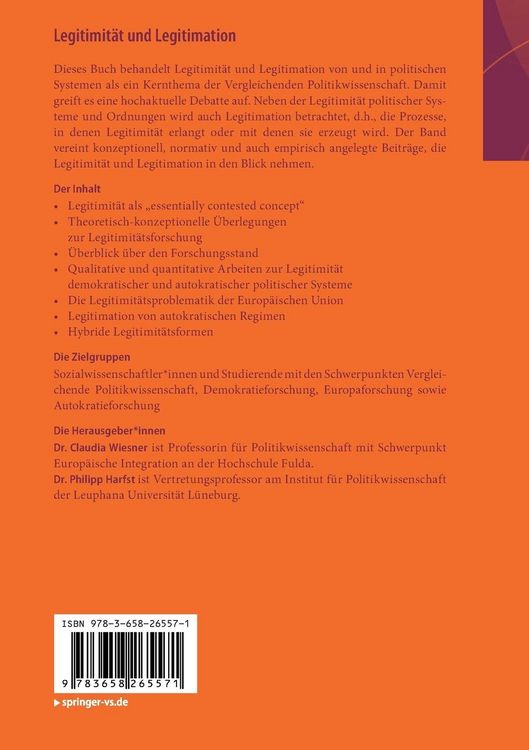 Produktbild: Legitimit&auml;t und Legitimation