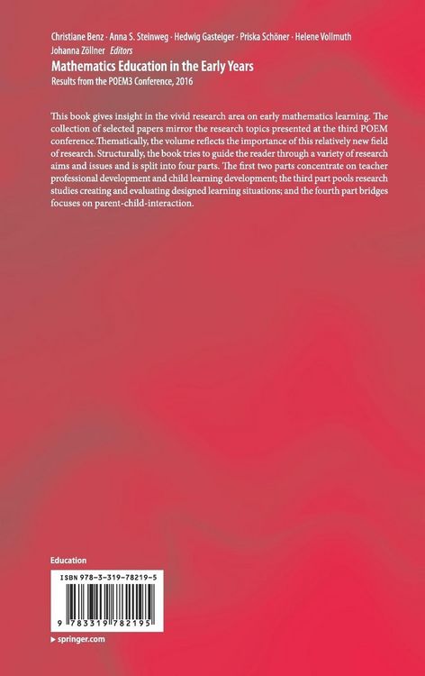 Produktbild: Mathematics Education in the Early Years