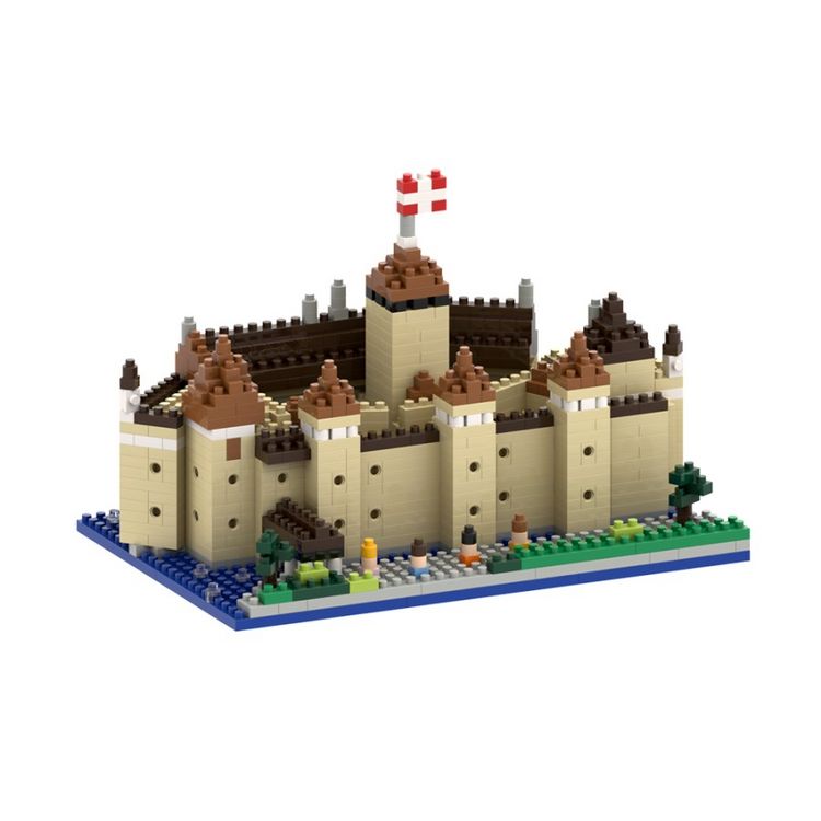 Produktbild: BRIXIES 200207 - Schloss Chillon, 3D Konstruktionsbausatz aus Ministeinen, 822 Teile