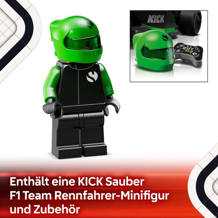 Produktbild: LEGO Speed Champions KICK Sauber F1 Team C44 Rennauto Modell 77247