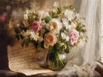 Produktbild: CALVENDO Puzzle Sommerbl&uuml;ten und Silberglanz, ist ein Hauch von Ewigkeit | 1000 Teile Lege-Gr&ouml;&szlig;e 64x48cm Foto-Puzzle f&uuml;r gl&uuml;ckliche Stunden
