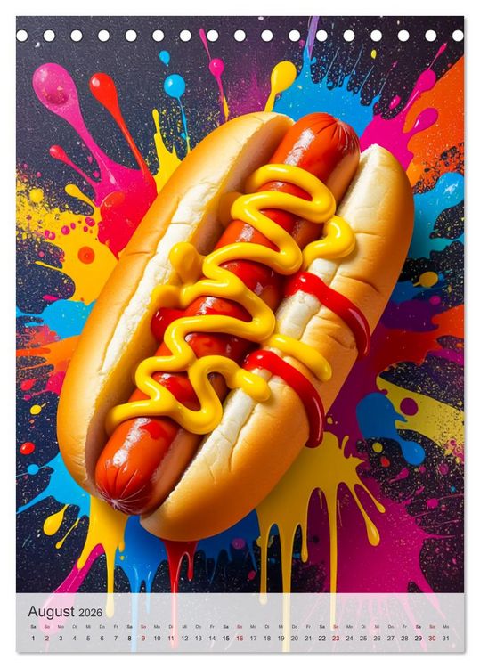 Produktbild: I Love Fast Food - Snack Attack! (Tischkalender 2026 DIN A5 hoch), CALVENDO Monatskalender