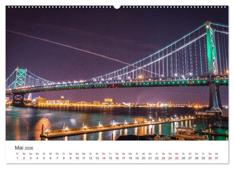 Produktbild: Philadelphia - The Birthplace of America (hochwertiger Premium Wandkalender 2026 DIN A2 quer), Kunstdruck in Hochglanz