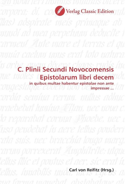 Produktbild: C. Plinii Secundi Novocomensis Epistolarum libri decem